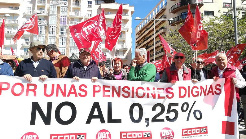 Ceuta, por unas pensiones dignas: a medio gas (por decir algo)